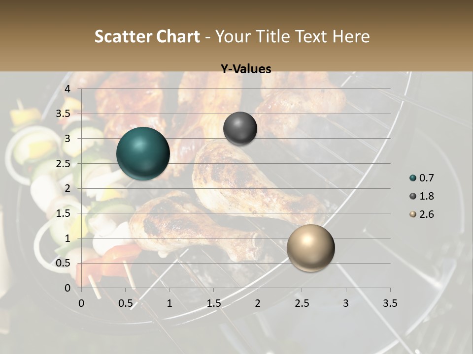 A Bbq Grill With Meat And Vegetables On It PowerPoint Template