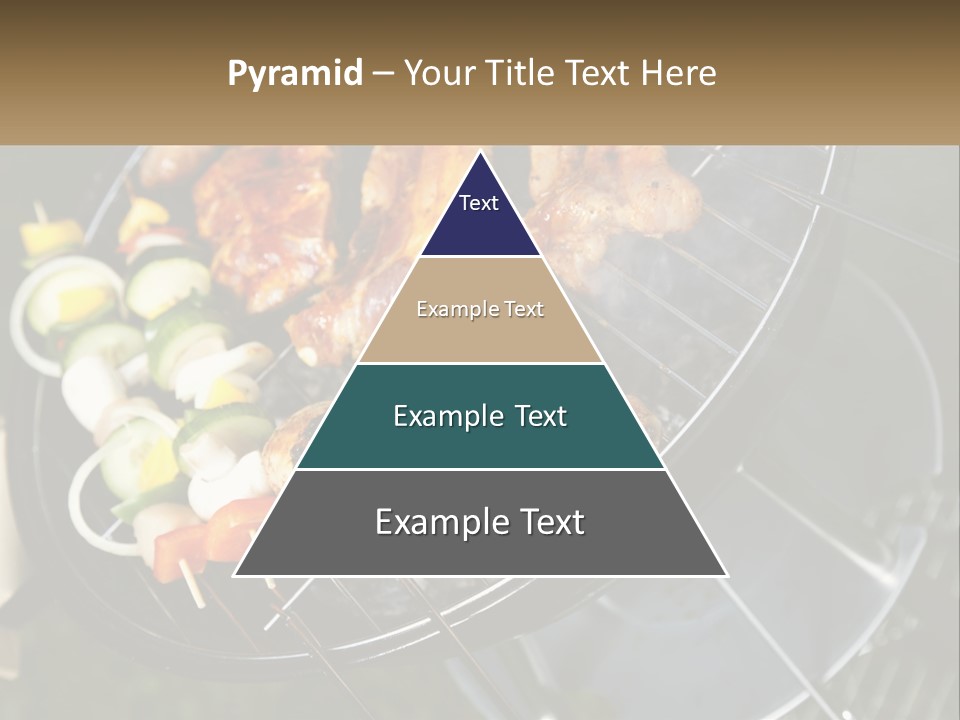 A Bbq Grill With Meat And Vegetables On It PowerPoint Template