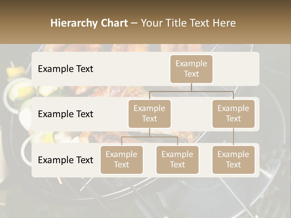 A Bbq Grill With Meat And Vegetables On It PowerPoint Template