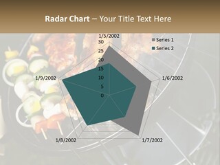 A Bbq Grill With Meat And Vegetables On It PowerPoint Template