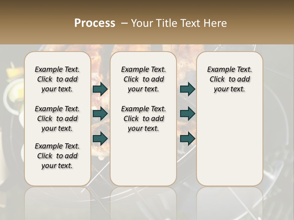 A Bbq Grill With Meat And Vegetables On It PowerPoint Template