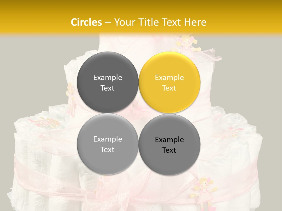 A Large Stack Of Diapers On A Black And Yellow Background PowerPoint Template
