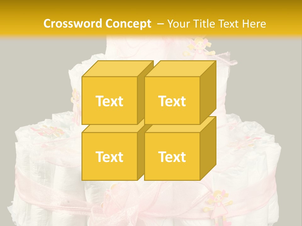 A Large Stack Of Diapers On A Black And Yellow Background PowerPoint Template