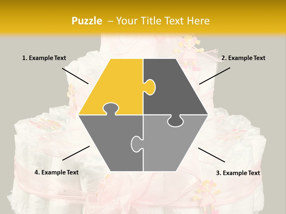 A Large Stack Of Diapers On A Black And Yellow Background PowerPoint Template