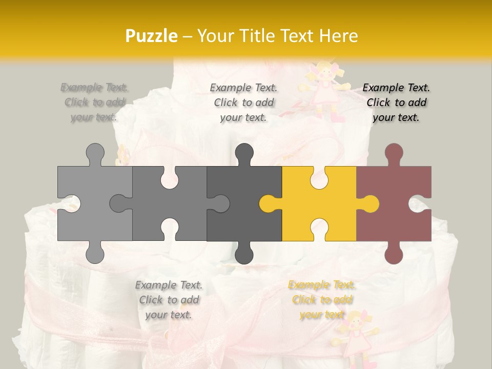 A Large Stack Of Diapers On A Black And Yellow Background PowerPoint Template