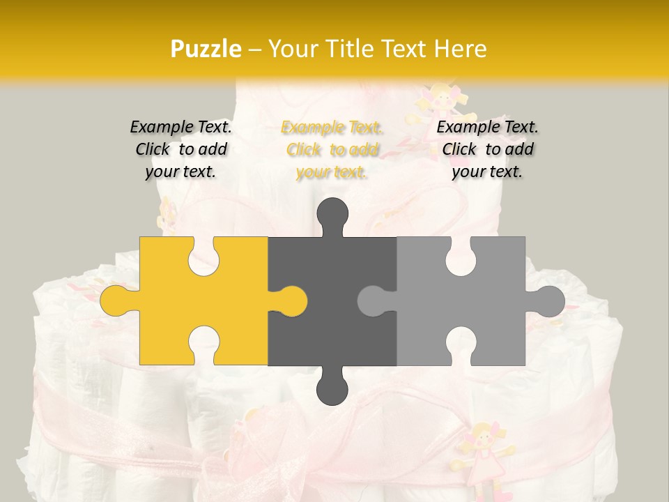 A Large Stack Of Diapers On A Black And Yellow Background PowerPoint Template