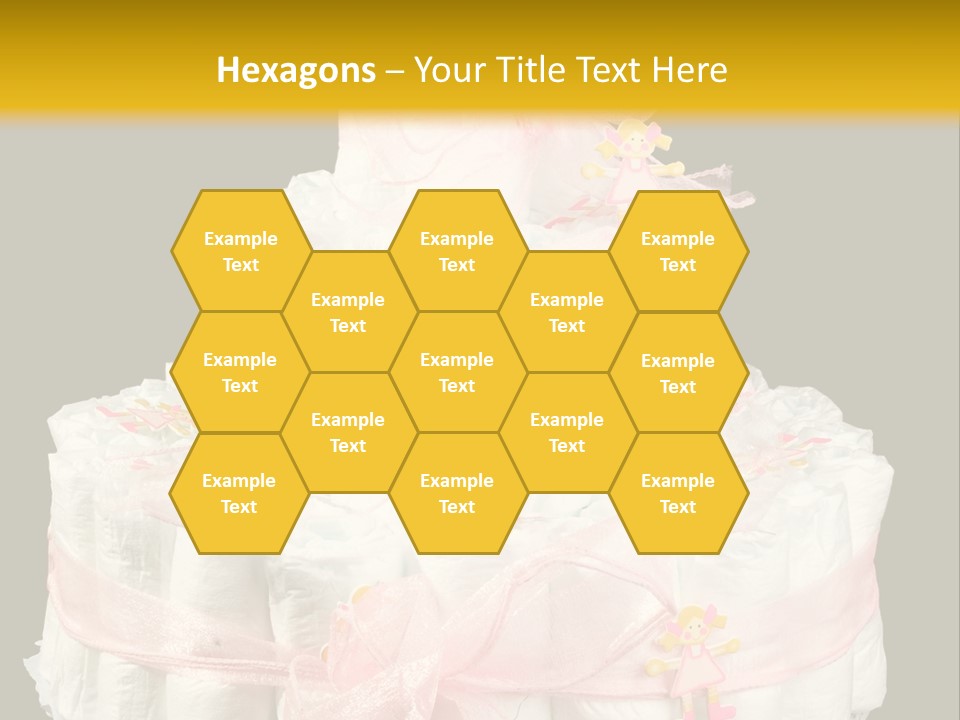 A Large Stack Of Diapers On A Black And Yellow Background PowerPoint Template