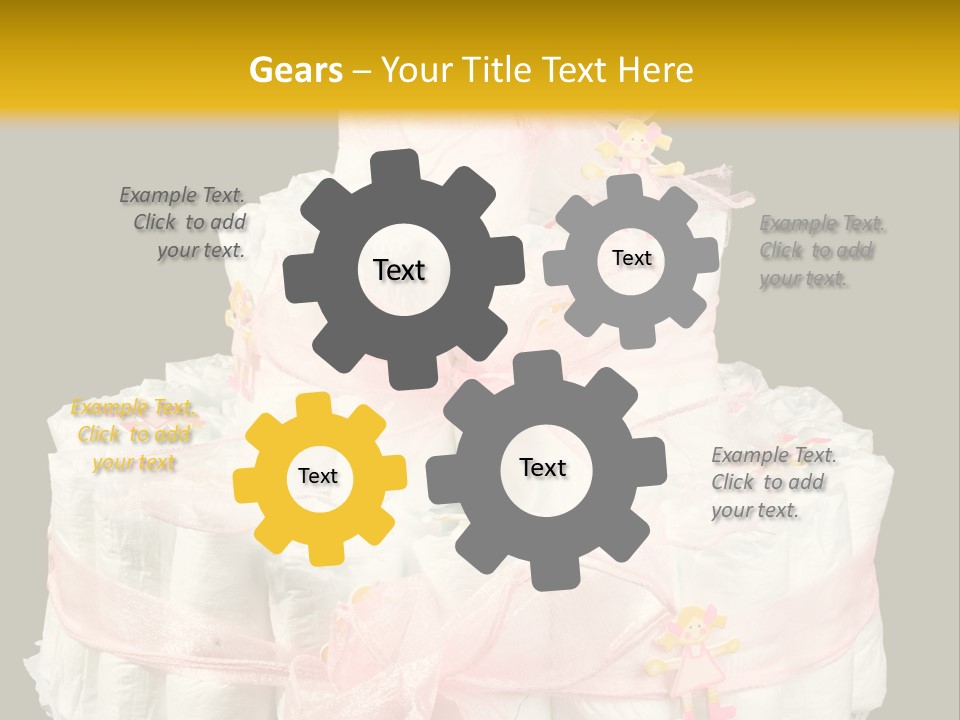 A Large Stack Of Diapers On A Black And Yellow Background PowerPoint Template