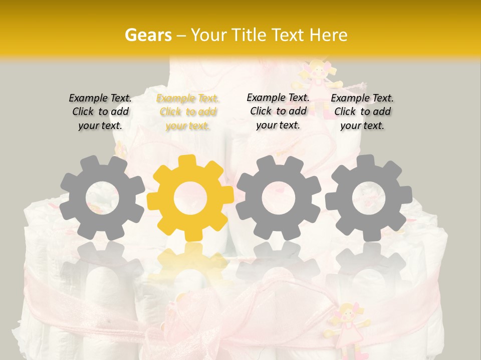 A Large Stack Of Diapers On A Black And Yellow Background PowerPoint Template