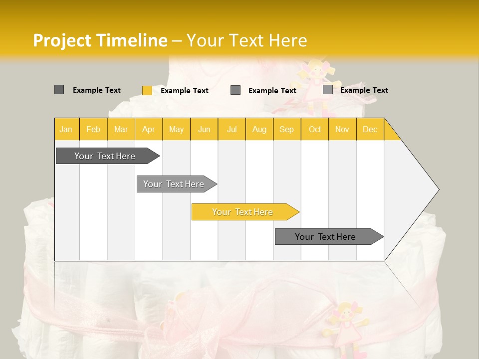 A Large Stack Of Diapers On A Black And Yellow Background PowerPoint Template
