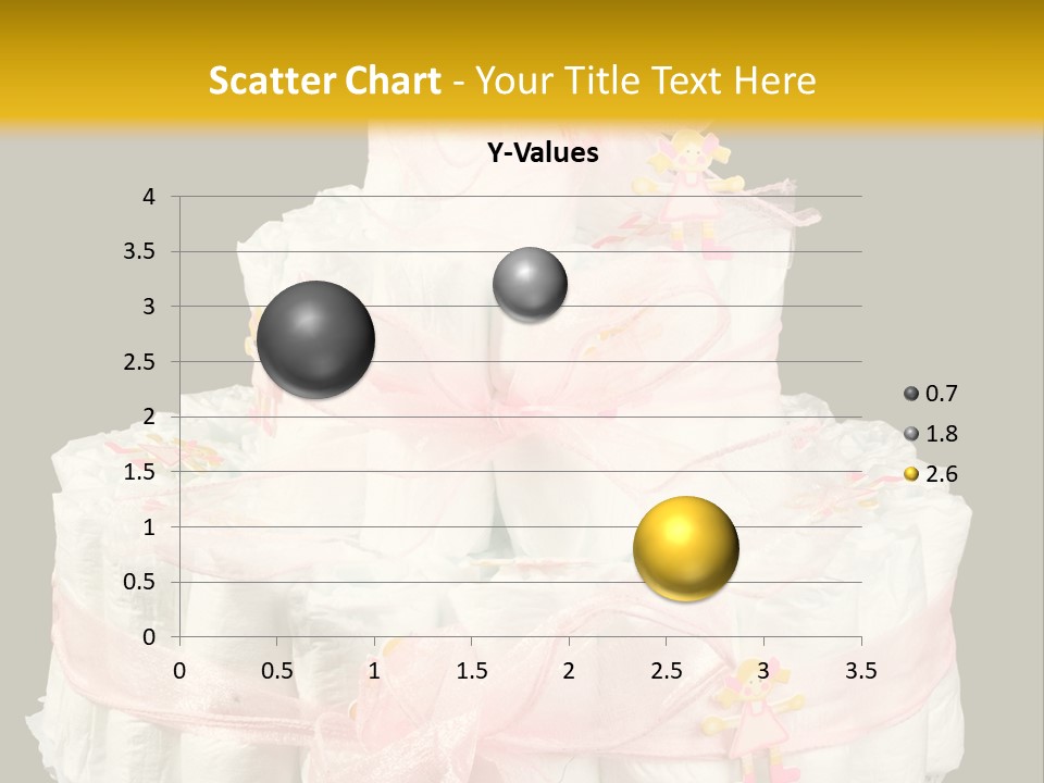 A Large Stack Of Diapers On A Black And Yellow Background PowerPoint Template
