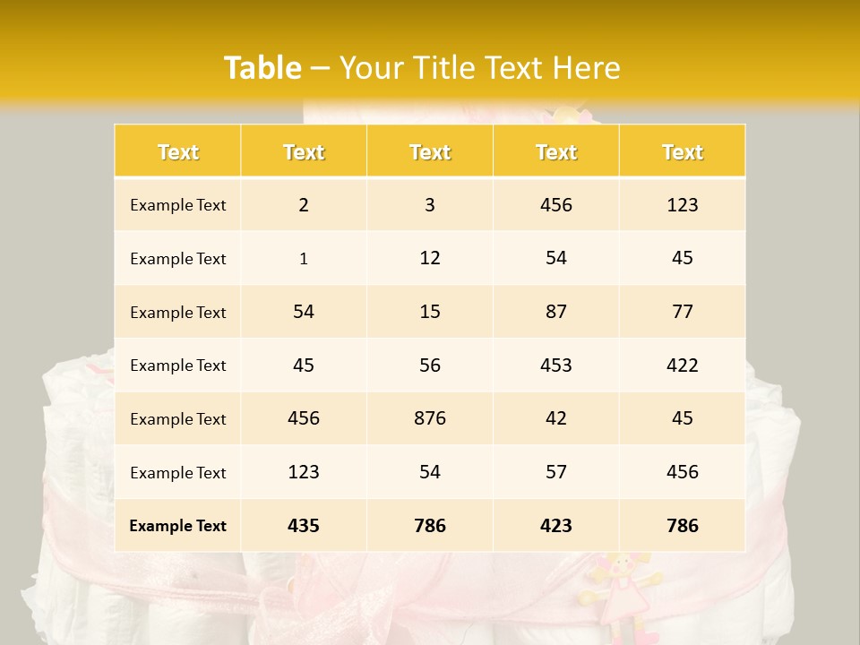 A Large Stack Of Diapers On A Black And Yellow Background PowerPoint Template