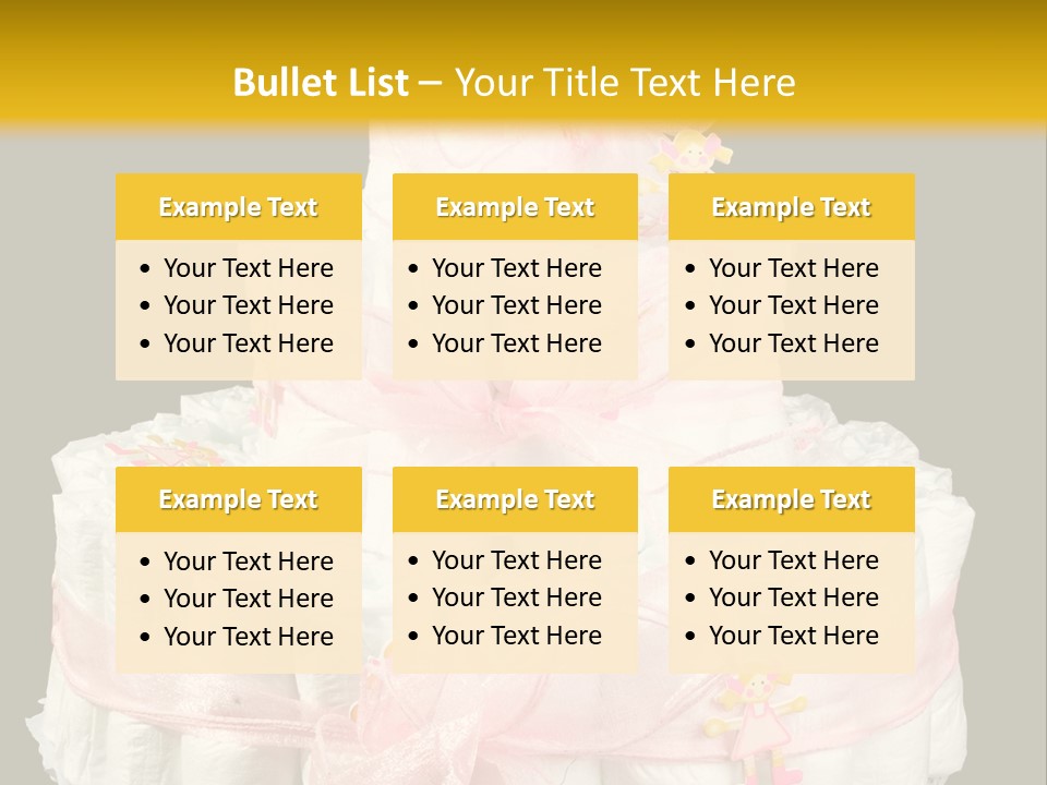 A Large Stack Of Diapers On A Black And Yellow Background PowerPoint Template