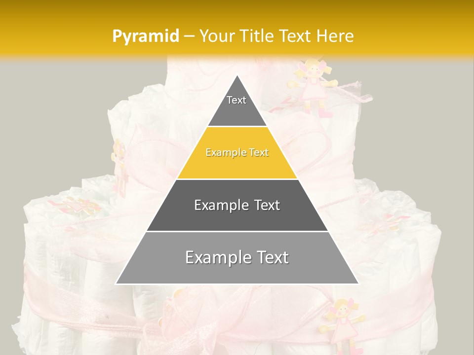 A Large Stack Of Diapers On A Black And Yellow Background PowerPoint Template