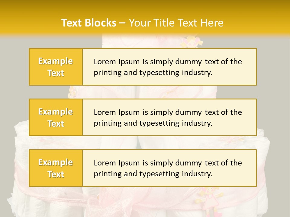 A Large Stack Of Diapers On A Black And Yellow Background PowerPoint Template