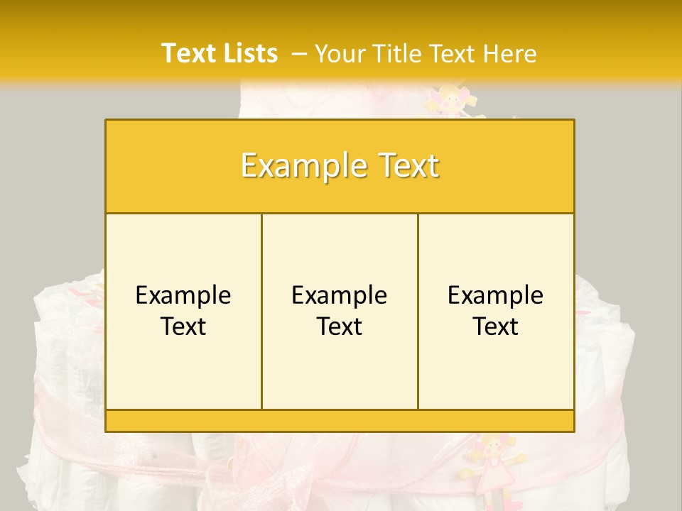A Large Stack Of Diapers On A Black And Yellow Background PowerPoint Template