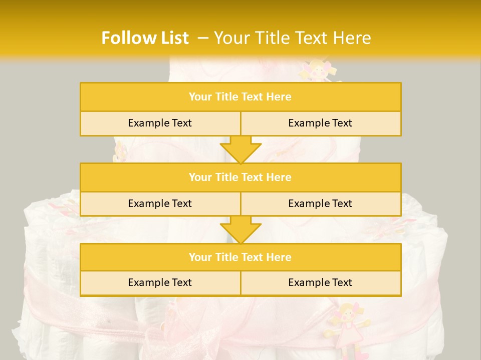A Large Stack Of Diapers On A Black And Yellow Background PowerPoint Template