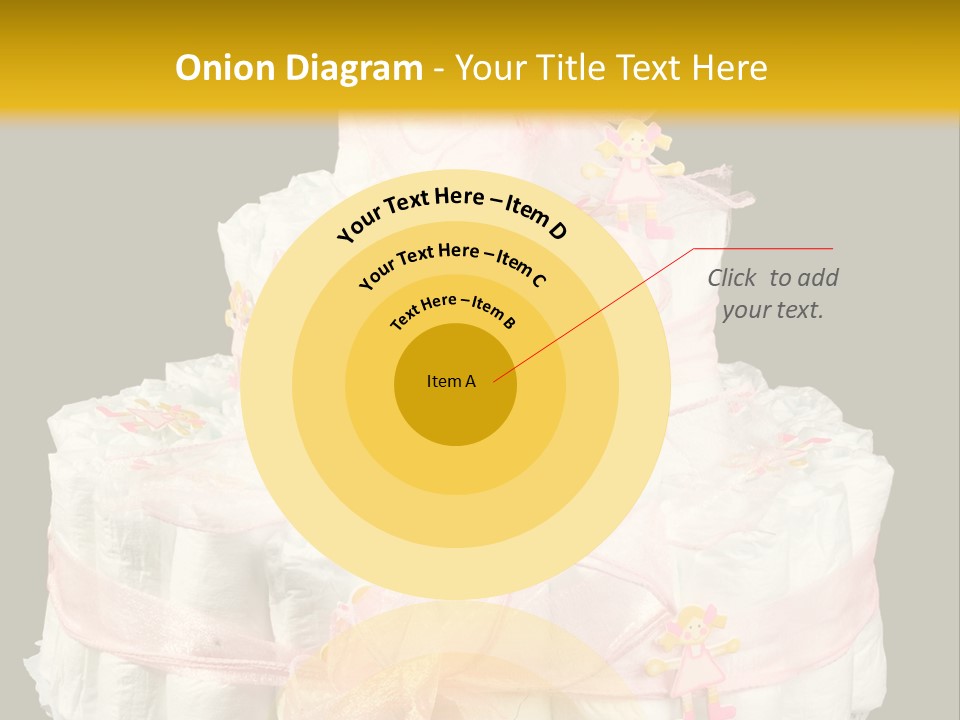 A Large Stack Of Diapers On A Black And Yellow Background PowerPoint Template