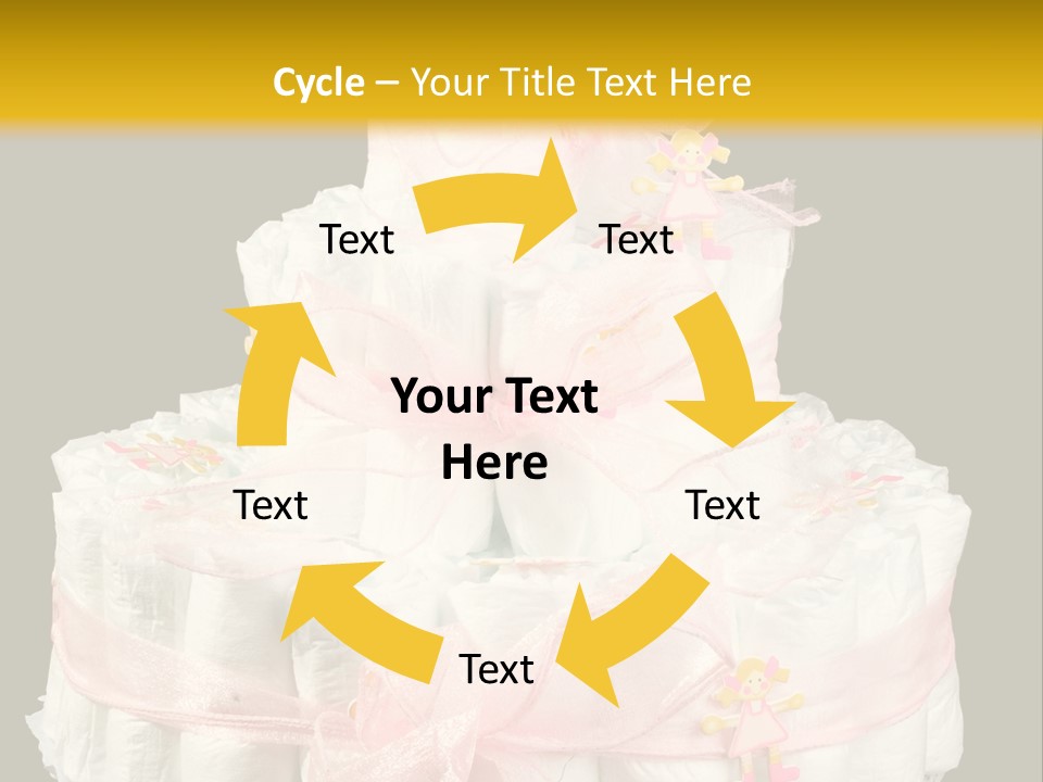 A Large Stack Of Diapers On A Black And Yellow Background PowerPoint Template