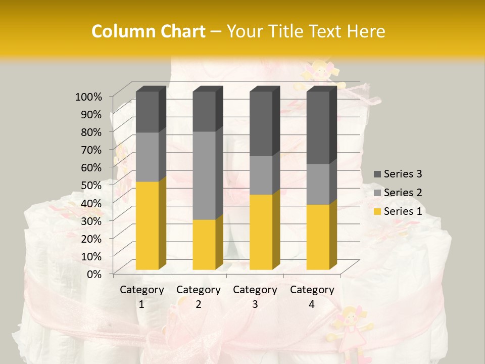 A Large Stack Of Diapers On A Black And Yellow Background PowerPoint Template