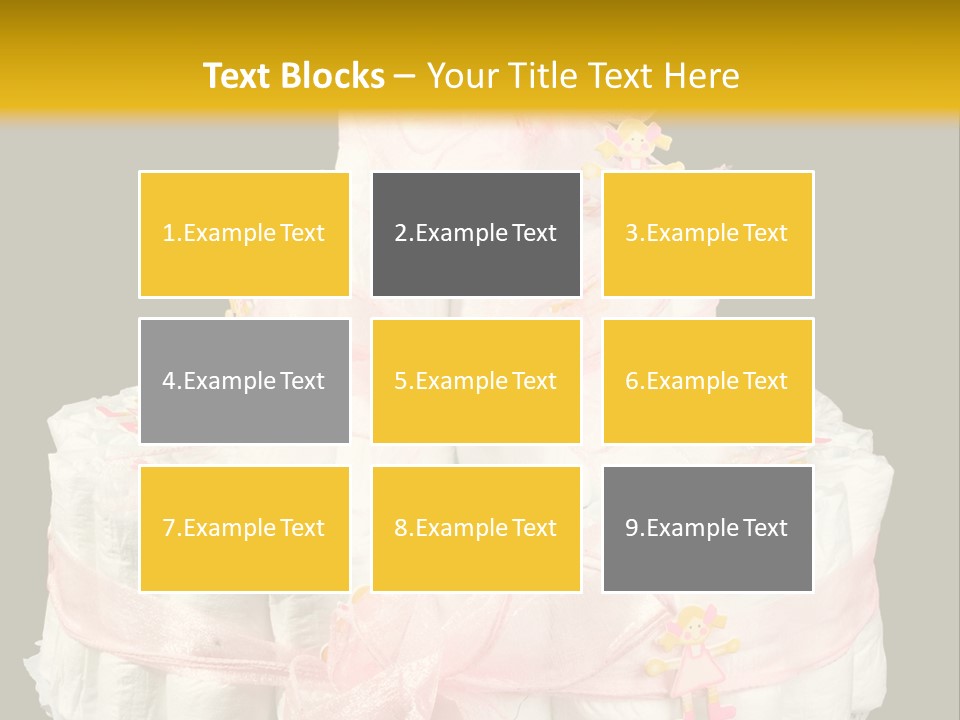 A Large Stack Of Diapers On A Black And Yellow Background PowerPoint Template