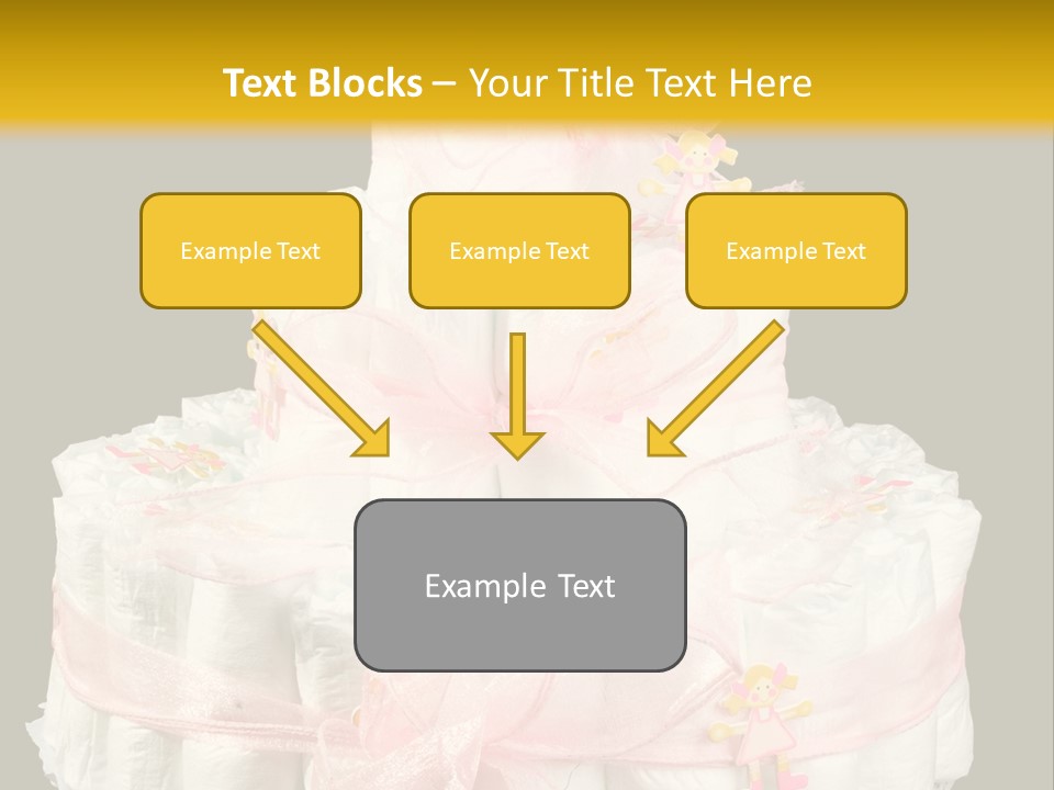 A Large Stack Of Diapers On A Black And Yellow Background PowerPoint Template