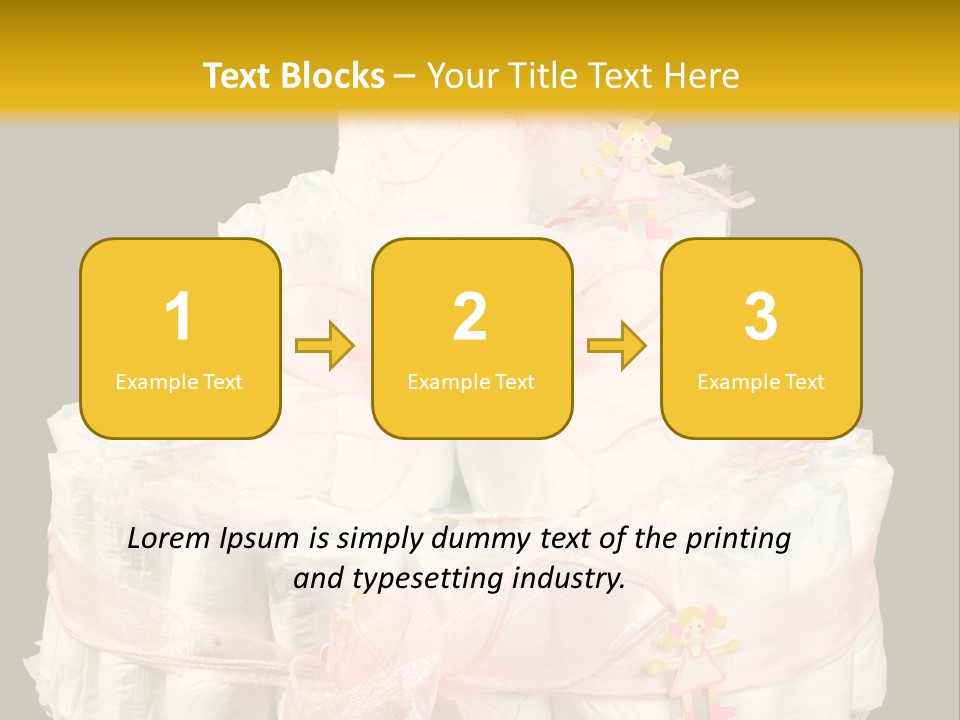 A Large Stack Of Diapers On A Black And Yellow Background PowerPoint Template