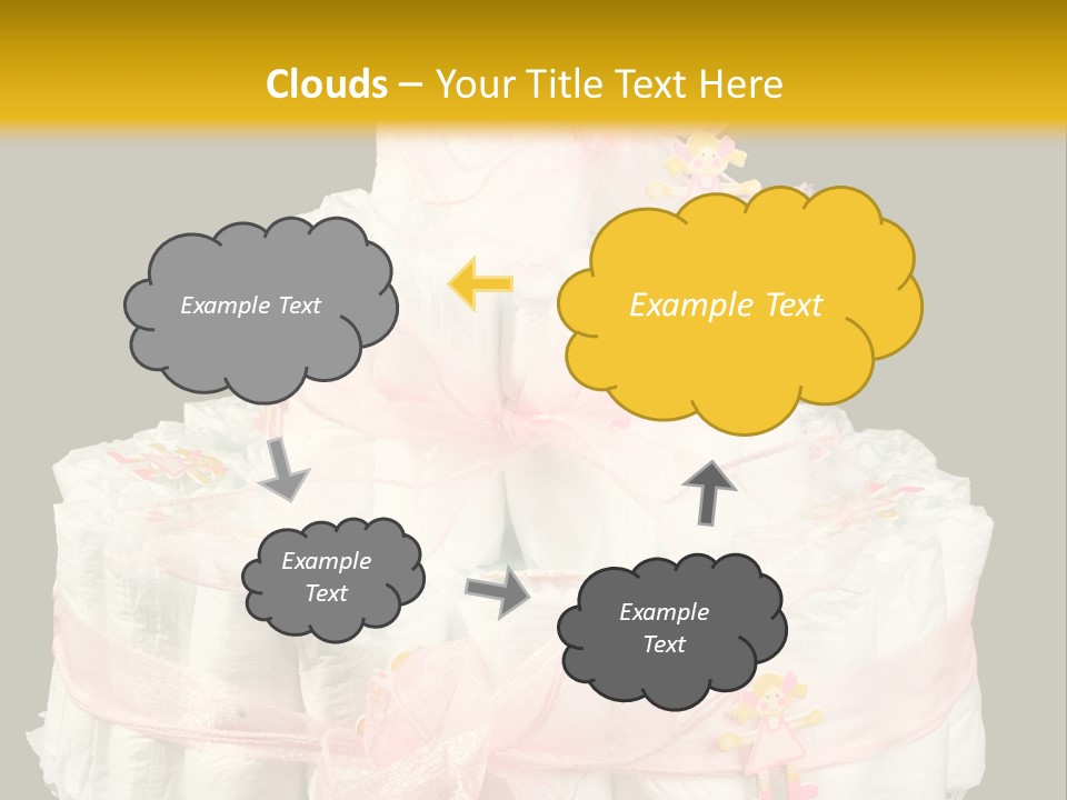 A Large Stack Of Diapers On A Black And Yellow Background PowerPoint Template
