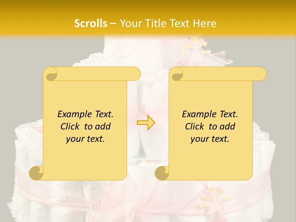 A Large Stack Of Diapers On A Black And Yellow Background PowerPoint Template