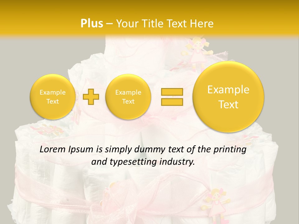 A Large Stack Of Diapers On A Black And Yellow Background PowerPoint Template