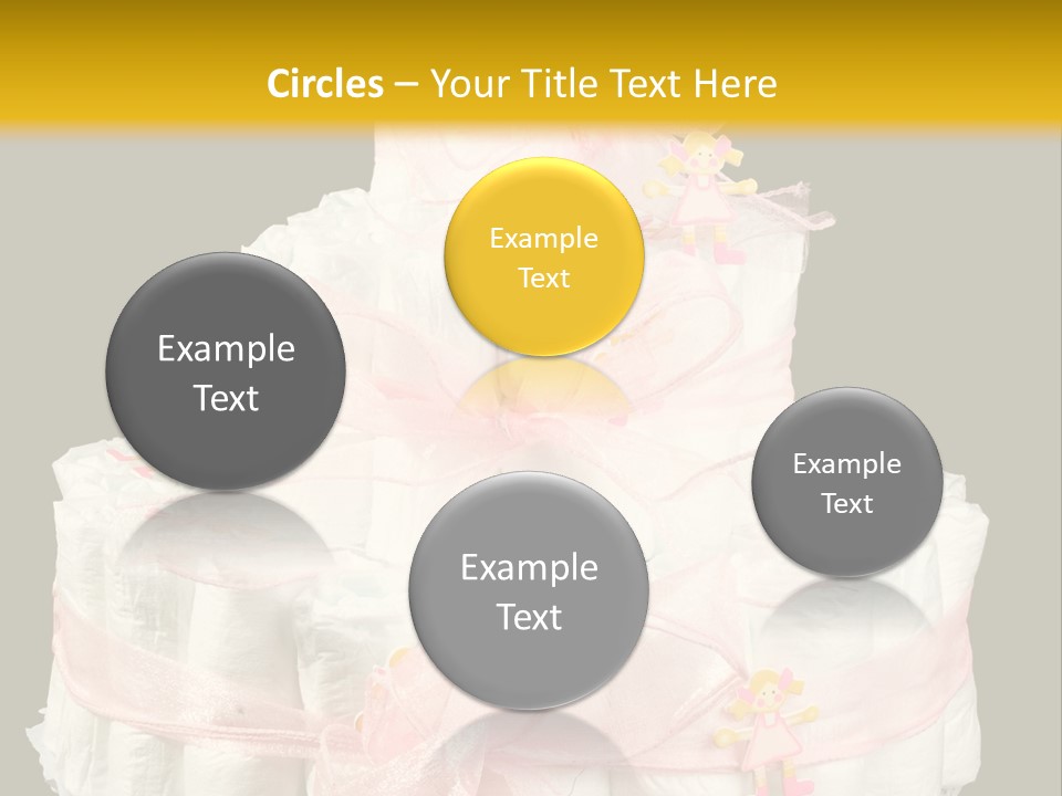 A Large Stack Of Diapers On A Black And Yellow Background PowerPoint Template