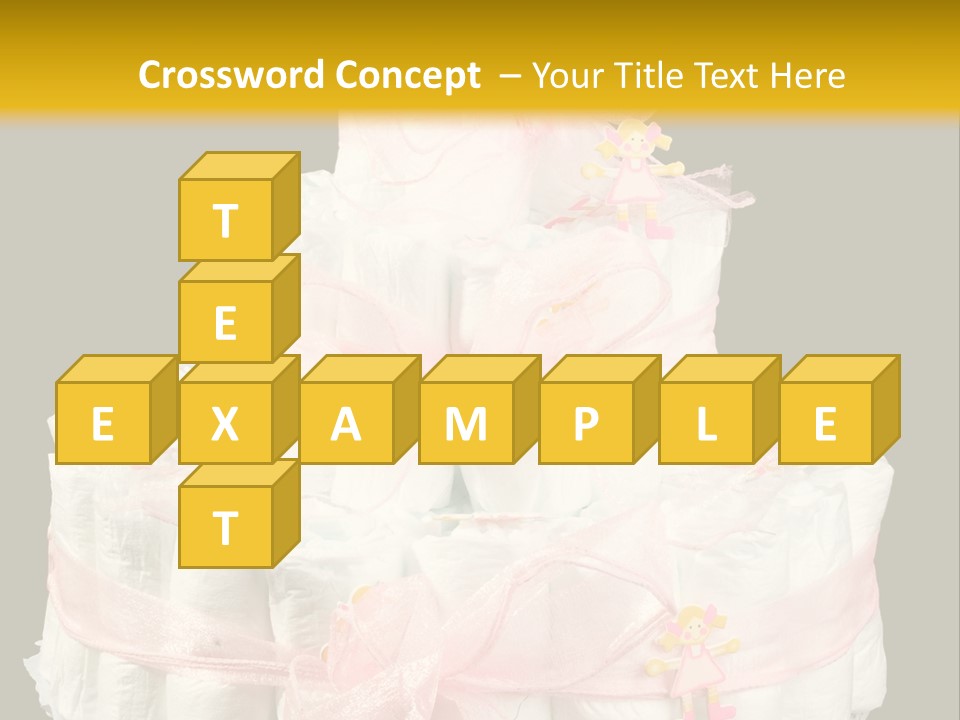 A Large Stack Of Diapers On A Black And Yellow Background PowerPoint Template