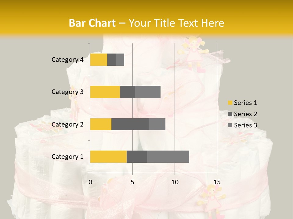 A Large Stack Of Diapers On A Black And Yellow Background PowerPoint Template