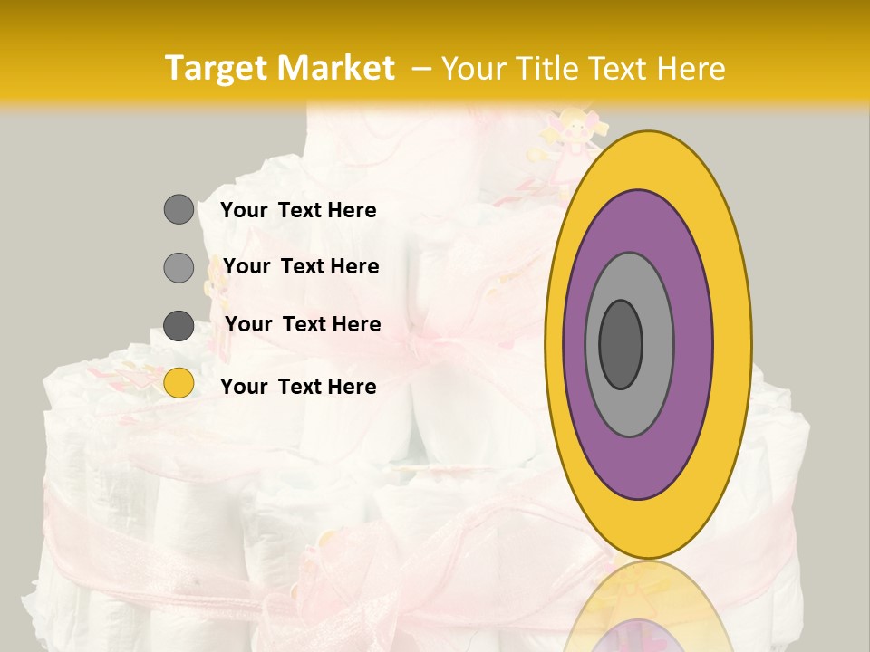 A Large Stack Of Diapers On A Black And Yellow Background PowerPoint Template