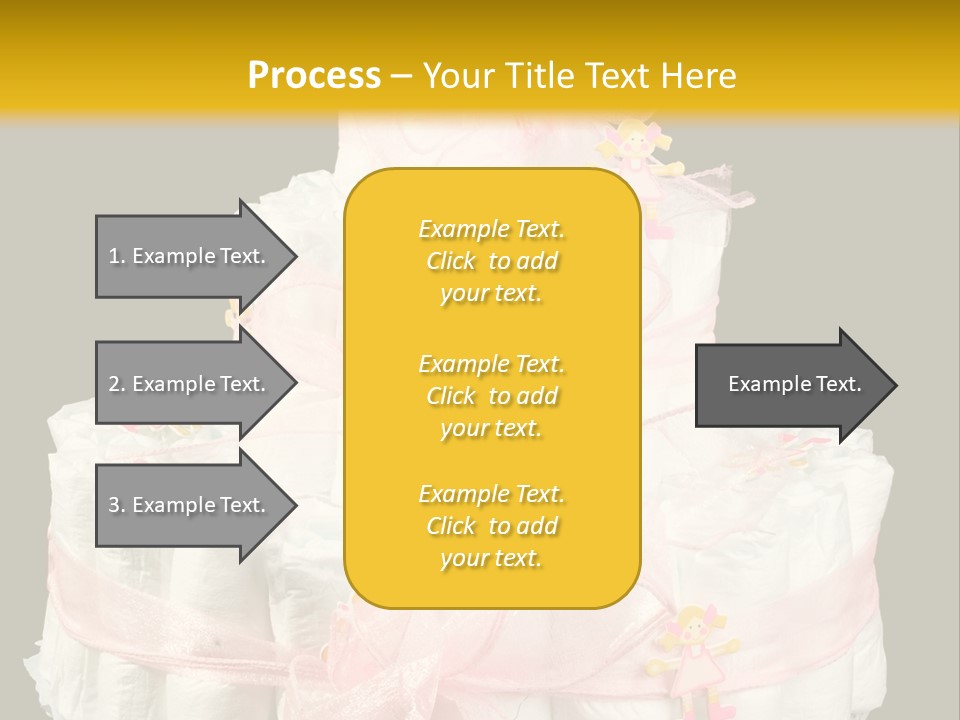A Large Stack Of Diapers On A Black And Yellow Background PowerPoint Template