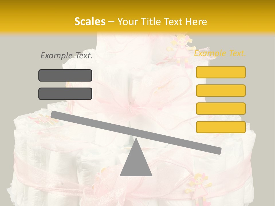 A Large Stack Of Diapers On A Black And Yellow Background PowerPoint Template