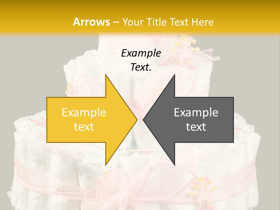 A Large Stack Of Diapers On A Black And Yellow Background PowerPoint Template