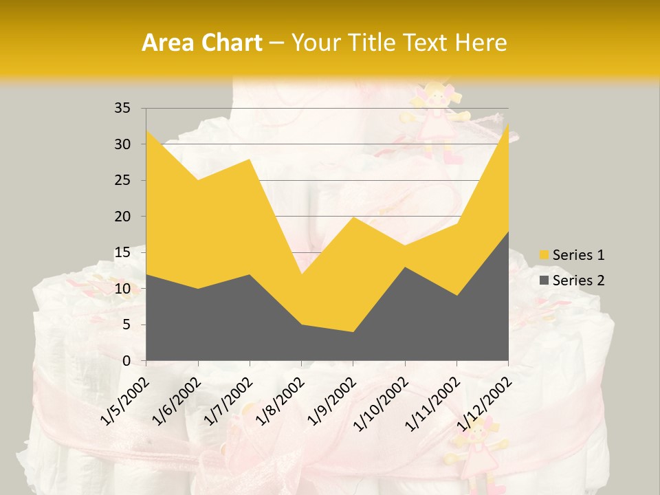 A Large Stack Of Diapers On A Black And Yellow Background PowerPoint Template