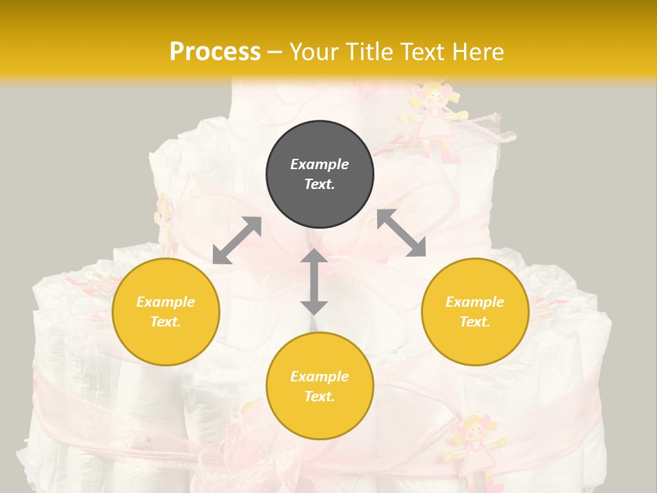 A Large Stack Of Diapers On A Black And Yellow Background PowerPoint Template