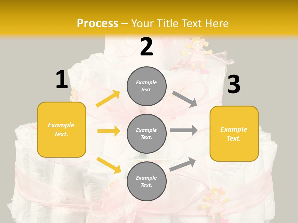 A Large Stack Of Diapers On A Black And Yellow Background PowerPoint Template