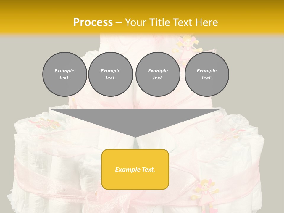A Large Stack Of Diapers On A Black And Yellow Background PowerPoint Template