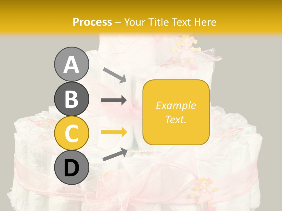 A Large Stack Of Diapers On A Black And Yellow Background PowerPoint Template