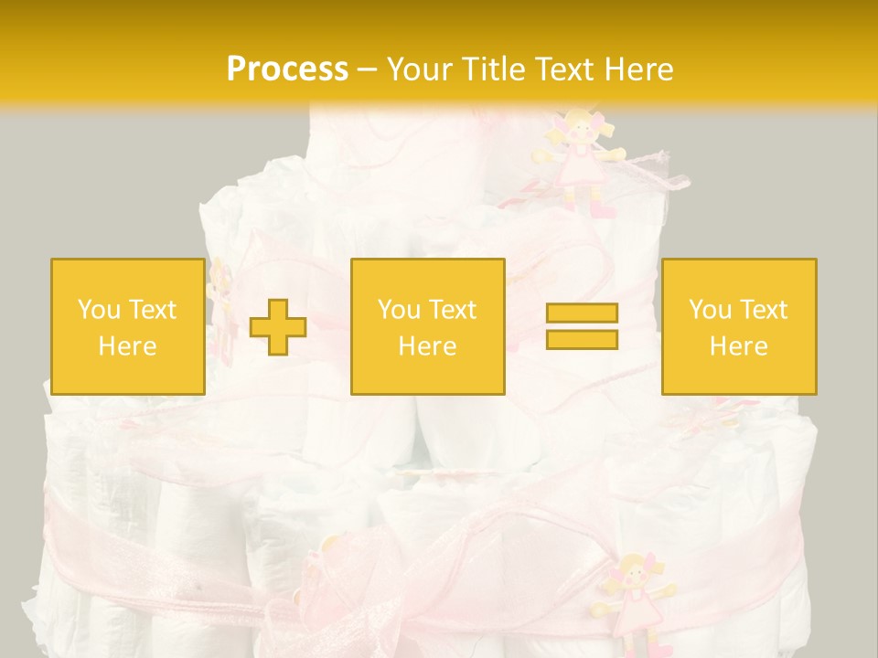 A Large Stack Of Diapers On A Black And Yellow Background PowerPoint Template