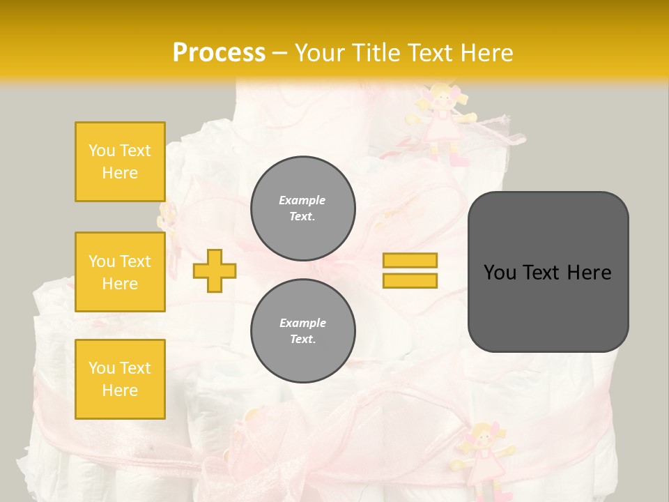 A Large Stack Of Diapers On A Black And Yellow Background PowerPoint Template