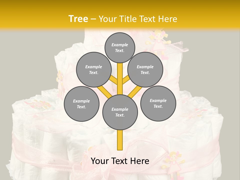 A Large Stack Of Diapers On A Black And Yellow Background PowerPoint Template