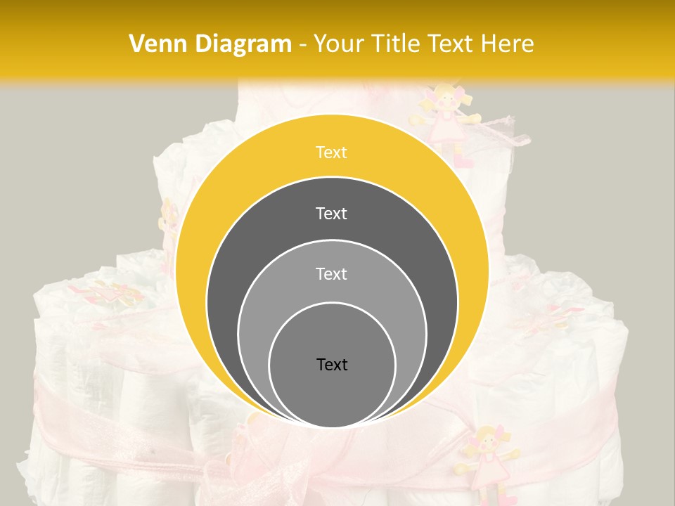 A Large Stack Of Diapers On A Black And Yellow Background PowerPoint Template