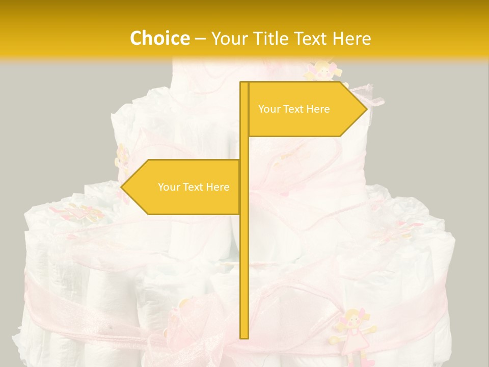 A Large Stack Of Diapers On A Black And Yellow Background PowerPoint Template