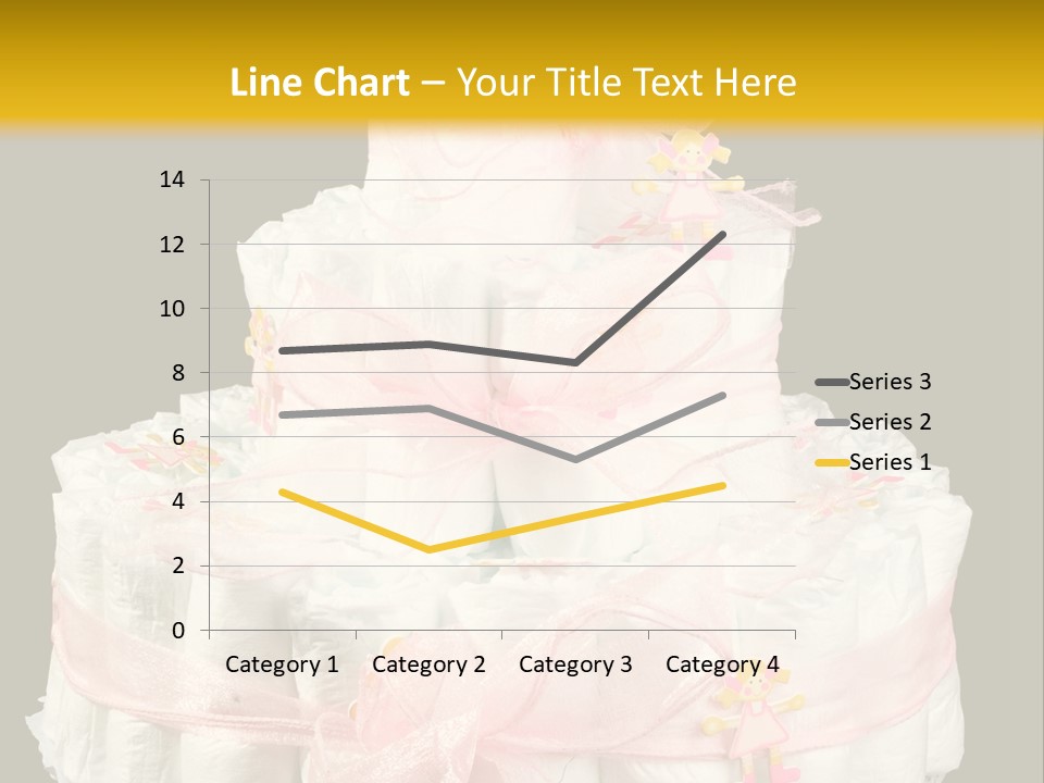 A Large Stack Of Diapers On A Black And Yellow Background PowerPoint Template