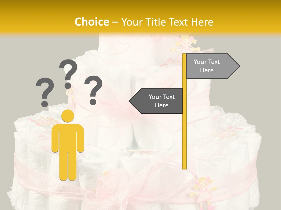 A Large Stack Of Diapers On A Black And Yellow Background PowerPoint Template