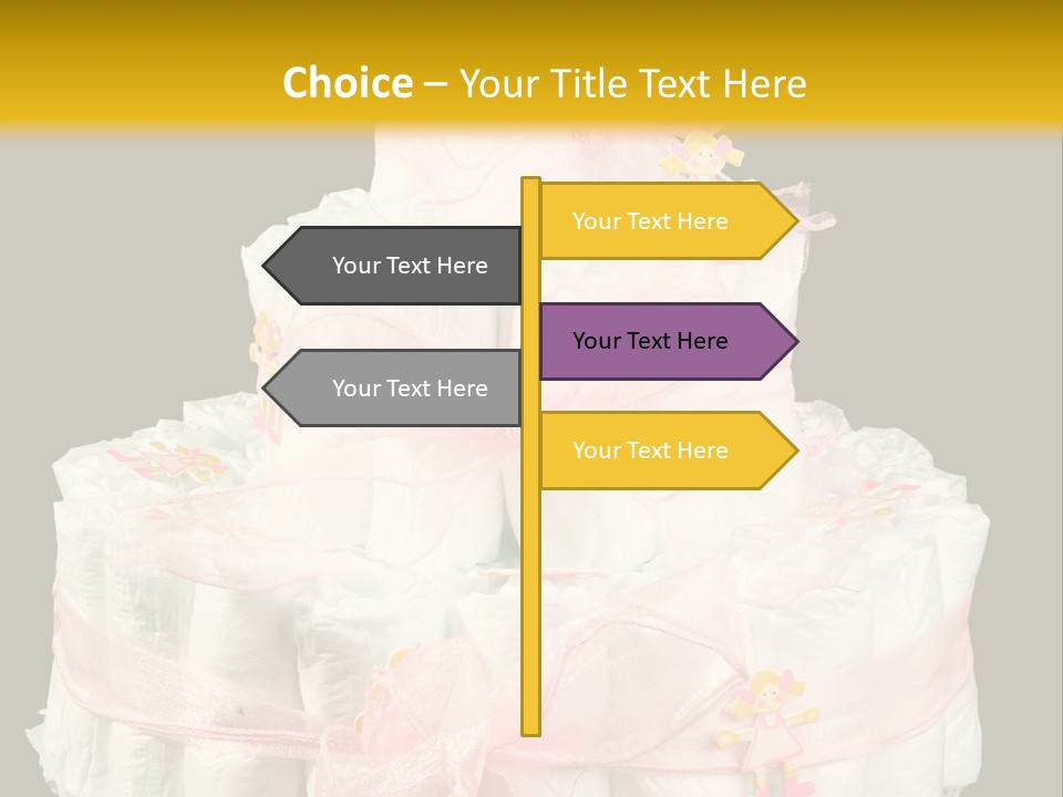 A Large Stack Of Diapers On A Black And Yellow Background PowerPoint Template